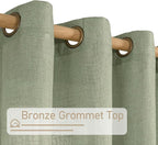 Linen Blended Curtains 63 Inches Long, Soft Thick Linen Textured Light - Image 2