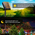 4-Pack Solar String Lights, 400 LED Extra-Long 156Ft Solar Christmas Lights Outdoor Waterproof, 8 Modes Multicolor Led Christmas Lights for Garden, Patio, Wedding, Christmas Decorations