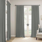 Charcoal Grey Curtains for Bedroom 2 Panel Set 63 Inch Length 100% Blackout - Image 7