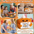 Fall Decor Mini Pumpkin Pie Crochet Doll, Small Autumn Season Holiday Pumpkin Items Plush Gift, Cute Halloween Thanksgiving Home Office Indoor Table Decoration, Christmas Stocking Stuffer Ornament