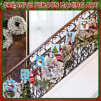 COCHIE 10 Pieces Large Christmas Unfinished Wood Crafts to Paint for Adults and Kids, Bulk Winter Predrilled Wooden Ornaments for Painting, Xmas Tree Truck Paintable Wood Slices Craft Supplies
