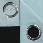 Aqua and Beige Ombre Blackout Curtains 63 Inch - Image 7