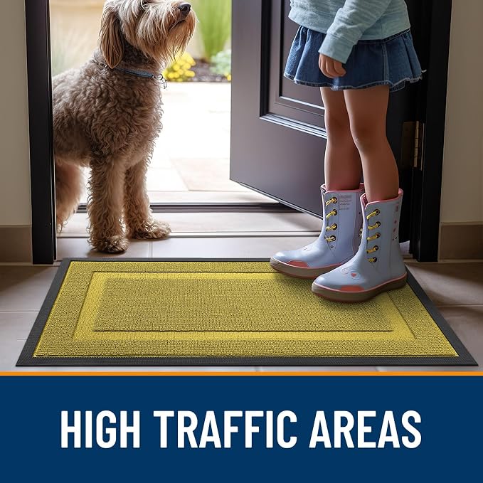 OLANLY Front Door Mat Outside 71x23, All-Season Heavy-Duty Rubber Doormat | - Image 6