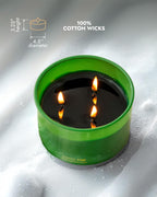 96NORTH Luxury Pine Soy Candle | Large 3 Wick Jar Candle | Up to 40 Hours Burning Time | 100% Natural Soy Wax | Relaxing Aromatherapy Aesthetic Candle