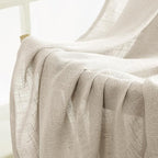 MIULEE Cream Linen Curtains 52x63 Inch 2 Panels - Image 6
