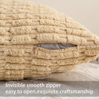 Aegero Pack of 2 Corduroy Decorative Throw Pillow Covers 16x16 Inch - Image 3
