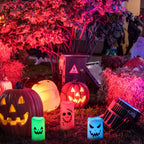 GenSwin Flameless LED Pillar Candles - Battery Operated, 12 Color Changing, Remote Timer, Perfect for Halloween, Fall Decor (3 x 4 x 5')