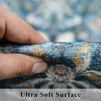 4x8 Washable Kitchen Area Rug: Farmhouse Stain-Resistant Elegant Floral Rug - Image 7