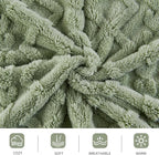 Aganear Fleece Throw Blanket for Bed Couch 90"x90" Sage Green | Lightweight - Image 9
