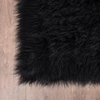 Goolela Black Area Rug 9x12 Fluffy Fuzzy Furry Rug - Image 6