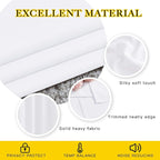 NICETOWN 50% Blackout Pure White Sliding Glass Curtains 2 Panels Set - Image 4