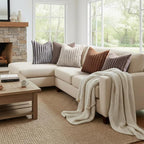 decorUhome Fall Faux Fur Throw Pillow Covers 24x24 Set of 2 Beige White | - Image 7