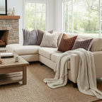 decorUhome Fall Faux Fur Throw Pillow Covers 12x20 Set of 2 Beige White | - Image 7