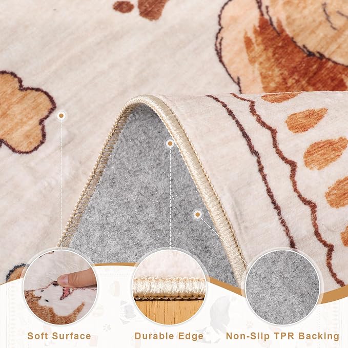 DUKINO 6x9 Washable Dog Area Rug - Image 6
