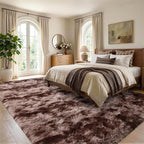 5x7 Tie-Dyed Brown Fluffy Soft Area Rug Non-Slip - Image 3