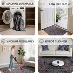 8x10 Washable Area Rugs for Living Room, Stain Resistant Vintage Rugs for - Image 5