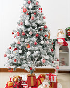 100Pcs Christmas Balls Ornaments Set, Shatterproof Christmas Decorations with Hand-held Gift Package for Xmas Tree/Holiday/Wedding/Holiday/Party Decor (Red & White)