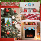 COCHIE 10 Pieces Large Christmas Unfinished Wood Crafts to Paint for Adults and Kids, Bulk Winter Predrilled Wooden Ornaments for Painting, Xmas Tree Truck Paintable Wood Slices Craft Supplies