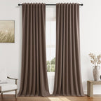 100% Blackout Curtains 108 Inch Length 2 Panels Set by Guken
