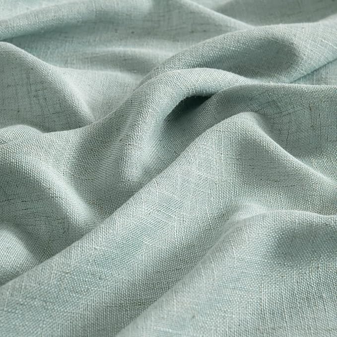 MIULEE Sea Green Linen Curtains 37x84 Inch Length - Image 4