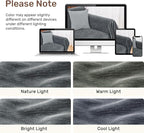 2 Pieces Sectional Couch Covers L Shaped Cover XXL Dark Gray | Thick Washable - Image 8