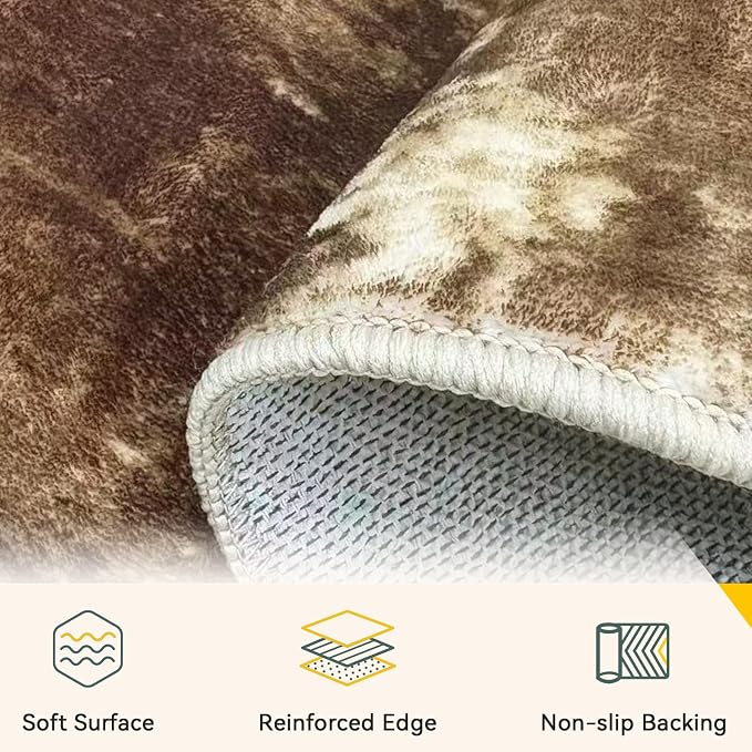 RELEANY Washable Square 8'x8' Area Rug - Image 2