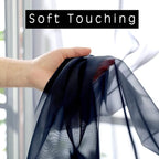 Sheer Curtains 45 inches Long for Kitchen Curtains, Rod Pocket Clean Selvedge - Image 3