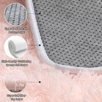 Pink Area Rugs for Living Room Girls Bedroom, 5x8 Fluffy Bedside Throw Rug - Image 4