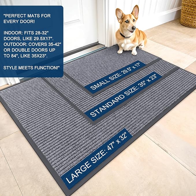 OLANLY Front Door Mat 71x23, Waterproof Heavy-Duty Indoor Outdoor Doormat | - Image 2