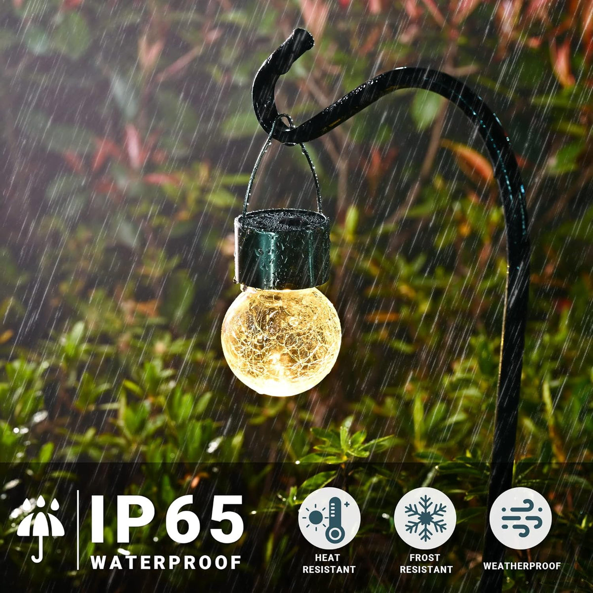 SOLPEX 12 Pack Hanging Solar Lights Outdoor,Solar Outdoor Lights Decorative, Solar Powered Waterproof Light, Hanging Globe Light for Garden, Yard, Patio, Lawn, Flower Bed(Warm White)