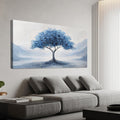 Canvas Wall Art Decor Wall Art Pictures for Living Room Abstract Canvas Art Wall Decor Tree of Life Wall Art Prints Blue White Wall Art Decorations Artwork for Walls Bedroom Home Decor 20" X 40"