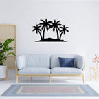 METALPLEX Palm Tree Metal Wall Art - Durable And Rust-free Indoor & Outdoor Aluminum Composite Wall Decor - Home Decor Wall Art For Living Room And Bedroom Decorations - Black (35"x23")