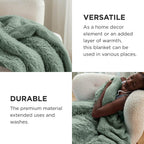 Bedsure GentleSoft Fluffy Sage Green King Size Blanket for Bed, Thick Soft Sherpa Faux Fur Fleece Bedding Fuzzy Plush Winter Warm Heavy Big Large King Blanket, Cozy Green Gifts for Men Women, 108x90
