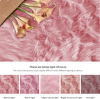 ORINOVA Pink Faux Sheepskin Fluffy Fur Rugs - Image 9