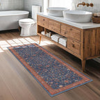 Navy Blue Runner Rug 2x7 for Kitchen, Laundry Room, Washable Non Slip Non Skid - Image 8