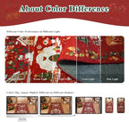 Washable Christmas Rug Runner 3x4: Non Slip Small Area Rug - Image 5