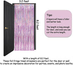 Pink Tinsel Curtain Party Backdrop - GREATRIL Foil Fringe Curtain Lilac Pink Party Streamers for Birthday Girl Princess Bachelorette Euphoria Taylor Themed Party Decorations - 2 Packs