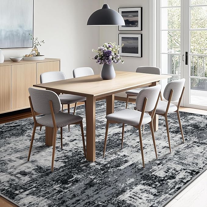 RELEANY Washable 4'x5' Abstract Area Rug - Image 8