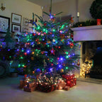 Dazzle Bright Multi-Colored Christmas String Lights, 82ft 1000 LED Waterproof Green Wire Fairy Lights with 8 Modes, Outdoor Lights for Xmas Tree Holiday Wedding Party Christmas Decorations