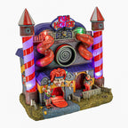 Carnival Funhouse Clown Theme Spooky Halloween Village Multi-Color LED Lights, Motion and Music 9.25" x 5.75" x 9.5"