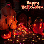 Toodour Orange & Purple Halloween Lights, 75ft 300 Count Incandescent Halloween String Lights, UL Certified Connectable Mini Bulbs String Lights for Outdoor, Indoor, Garden, Porch, Party, Home Decor