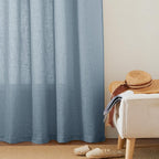 RYB HOME Light Filtering Linen Sheer Curtains 72 inch Long - Image 6
