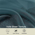 Dusty Blue Sheer Curtains 84 Inches Long 2 Panels, Soft Airy Light Filtering - Image 7