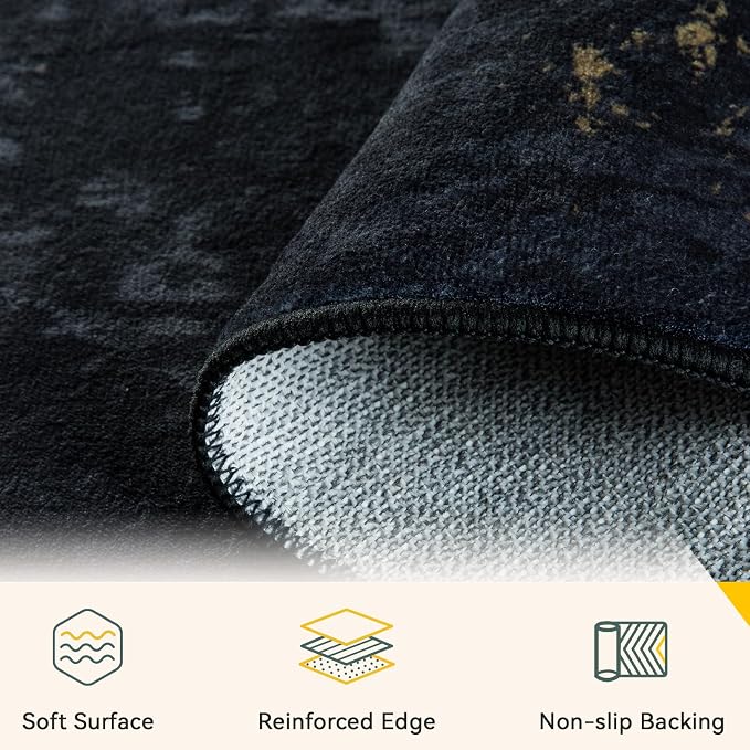 RELEANY Washable Round 4ft Area Rug - Image 3