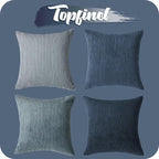 Topfinel Decorative Throw Pillow Covers Dusty Blue Navy Series 18x18 Inch Set - Image 7