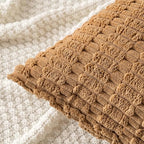 MIULEE Corduroy Decorative Throw Pillow Covers 18x18 Brown Pack of 2 | Soft - Image 5