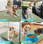 OLANLY Dog Door Mat for Muddy Paws 59x20, Paw Print Design Chenille Mud Mat | - Image 7