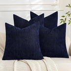 Set of 4 Soft Textured Decorative Throw Pillow Covers 20x20 Inch Cozy Farmhouse by Cozoomy