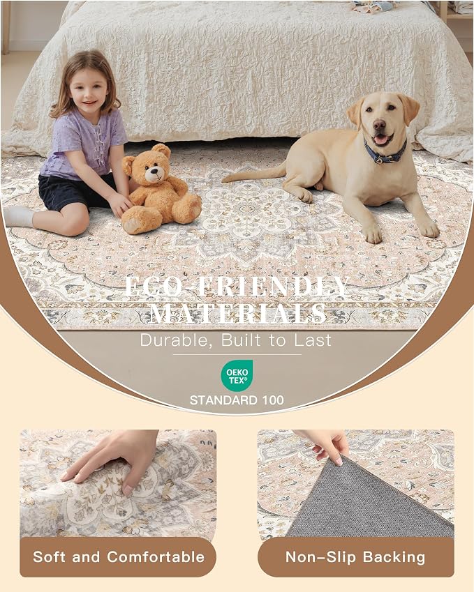 Madane Hallway Runner Rug 2x5 Washable Entry Rugs Non-Slip, Soft Low-Pile - Image 6