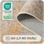 Beige Gold Washable Rug 6x9 Area Rugs - Image 6